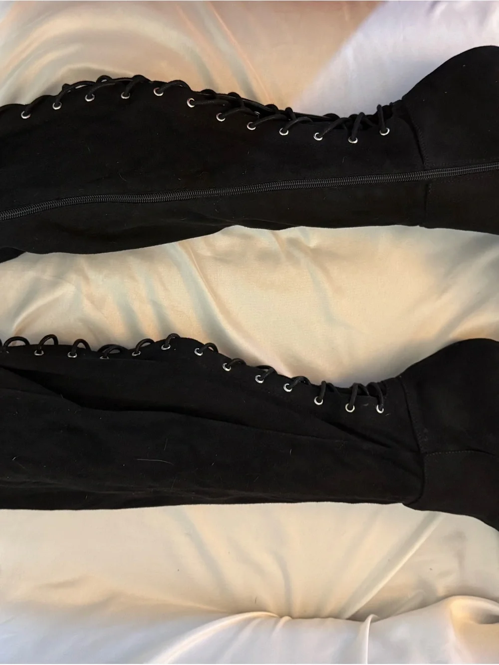 torrid Black Lace-Up Over-the-Knee Boots - Picture 2 of 5